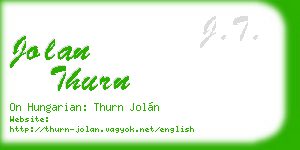 jolan thurn business card